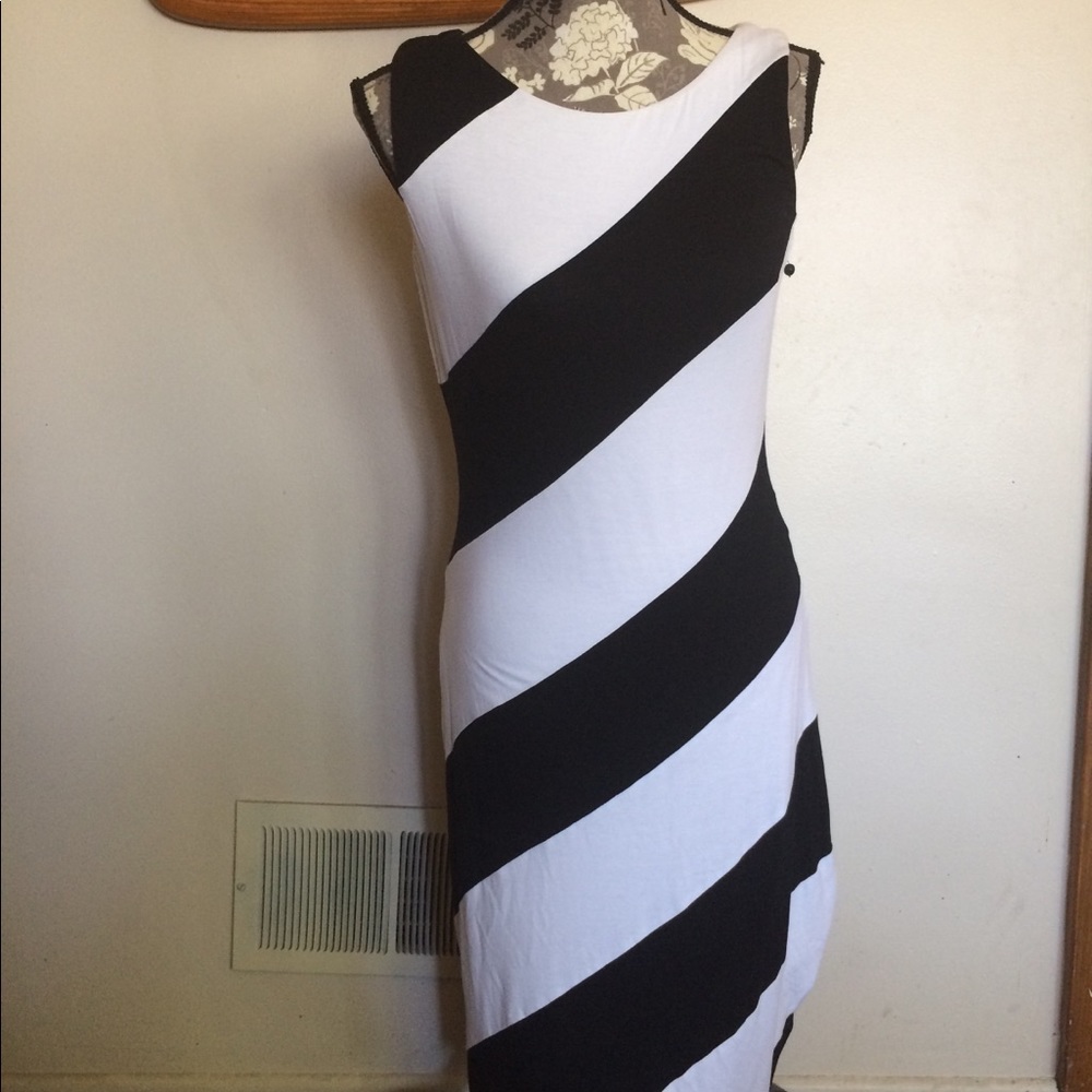 Calvin Klein black and white dress with lining.